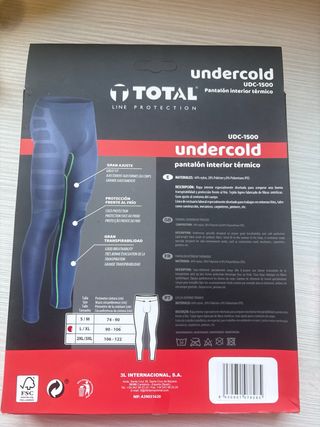 TOTAL Pantalón interior térmico UDC-1500