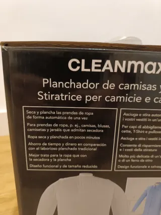 Plancha automática camisas y blusas CLEANMAXX