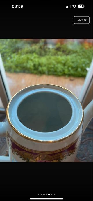 Bule Limoges em Porcelana Floral