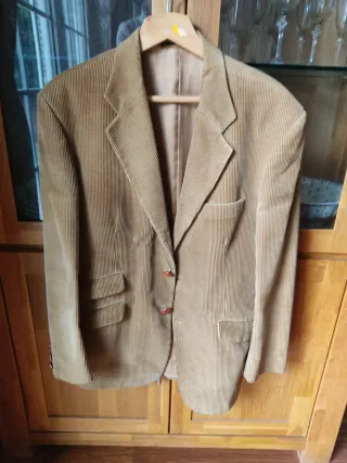 Chaqueta de pana caballero beige