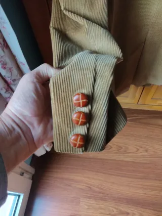 Chaqueta de pana caballero beige