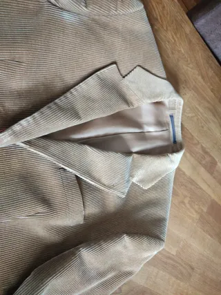 Chaqueta de pana caballero beige
