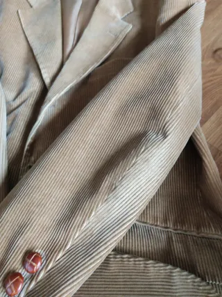 Chaqueta de pana caballero beige