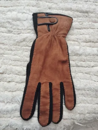 Guantes de ante y punto mujer