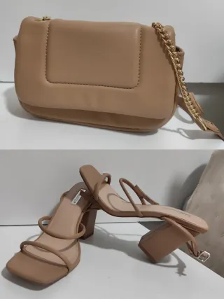 Sandalias tacón + bolso