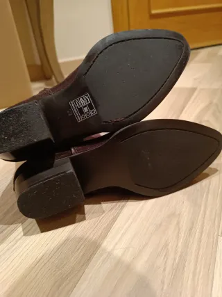 Botines cowboy ante marrón talla 36