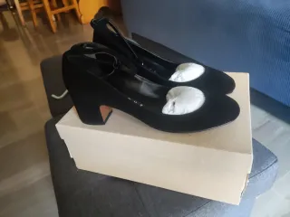 Zapatos tacón negros mujer