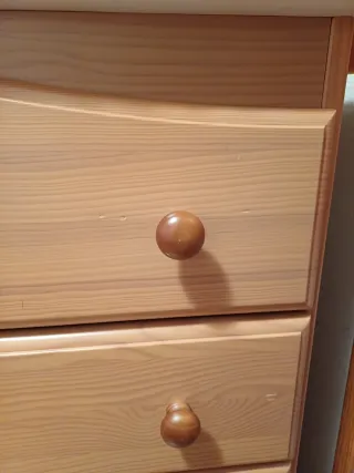 Cómoda cambiador bebé madera