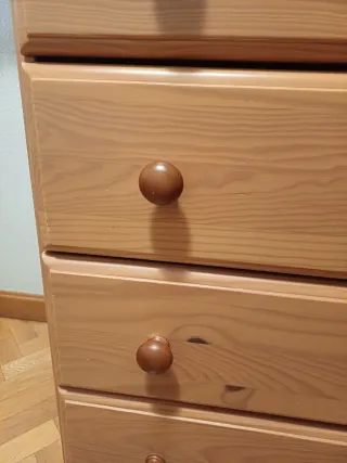 Cómoda cambiador bebé madera