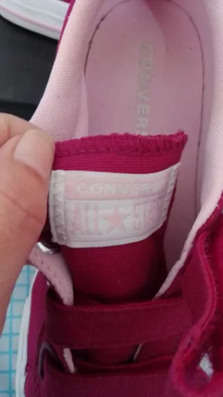 Zapatillas Converse Niña Talla 35 Rosa y Blanco