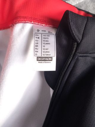 Chaqueta Ciclismo Invierno Decathlon. Talla 12 año