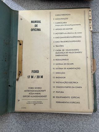 Literatura de Serviço Ford 17M/20M