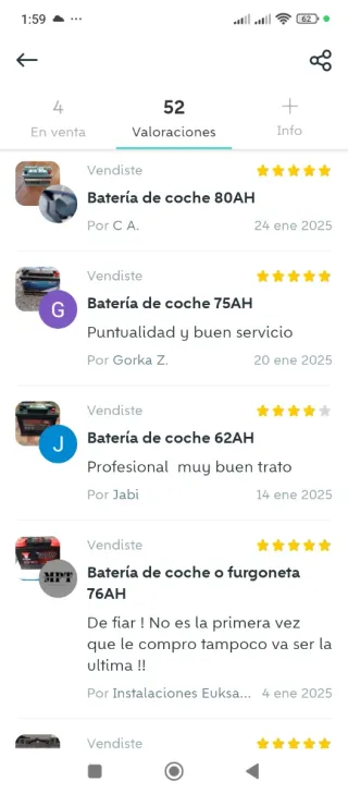 Batería Varta Blue Dynamic D24 12V 60Ah 540A