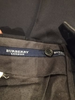 Pantalón de traje Burberry azul hombre