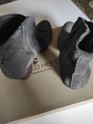 Botines Tacón Mujer Gris Talla 39 Paco Herrero