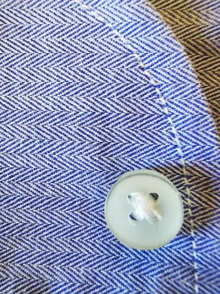 Camicia Slim Henry Smith Azzurra Spina di Pesce XL