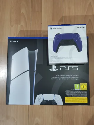 PS5 Digital 825GB + Mando DualSense Morado