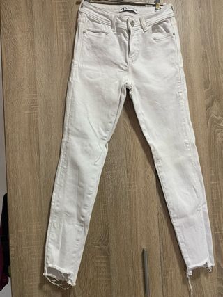 Pantalón blanco Zara mujer Talla S