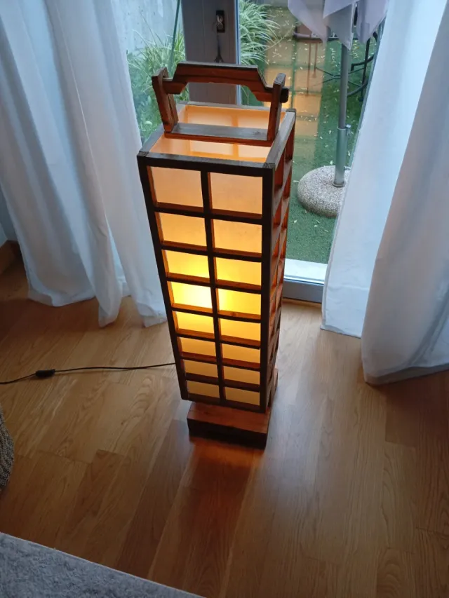 Lámpara Oriental Shoji Madera Papel
