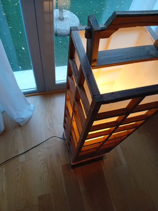 Lámpara Oriental Shoji Madera Papel