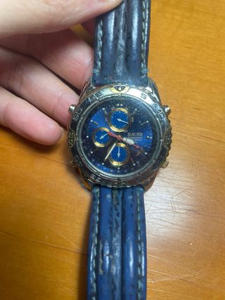Reloj Racer Cronógrafo Azul y Dorado