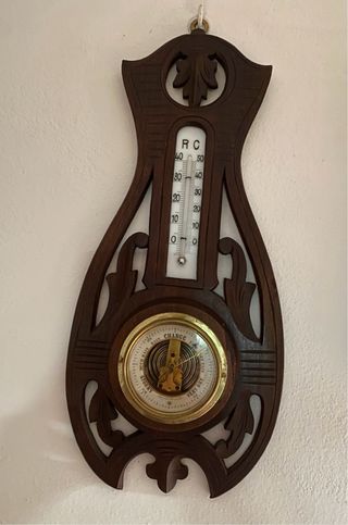 Barometro e Termometro in Legno