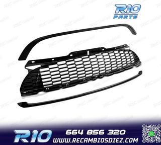 PARRILLA MINI COOPER R56 R57 R55 10-15 LOOK JCW NEGRO BRILLO