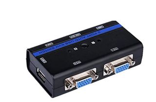 Aisens Conmutador Kvm Vga Usb 1U-2Pc+Cable Negro