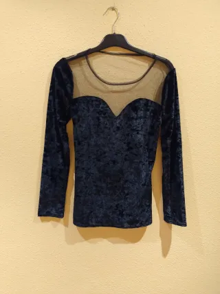 Camiseta negra terciopelo