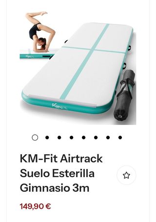 KMFit Esterilla Airtrack KM-Fit 3m para Gimnasio