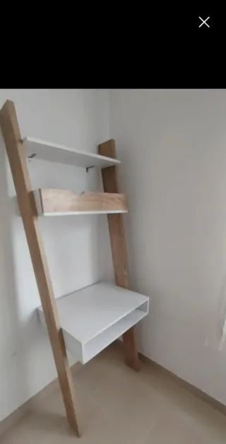 Estantería escritorio madera y metal