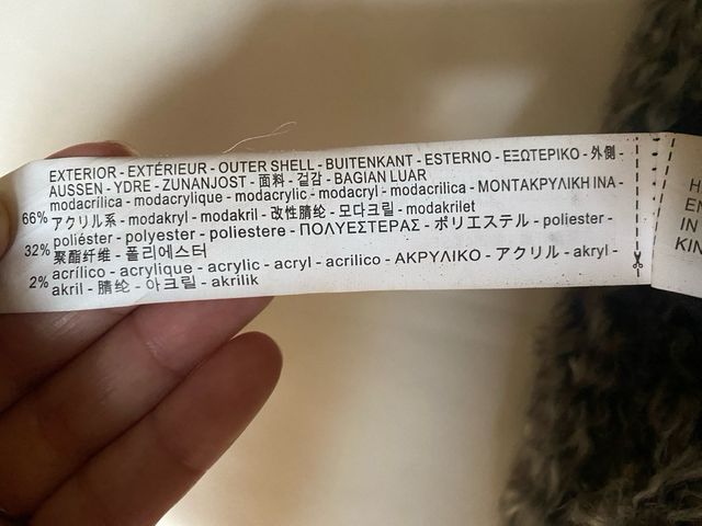 Abrigo Zara efecto pelo gris Talla M