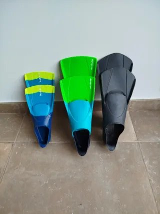 Aletas de natación tallas 32, 39 y 42