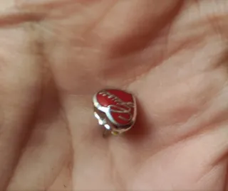 Pendientes Guess Corazón Rojo y Plateado