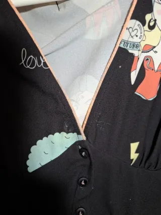 Vestido Negro Estilo Retro