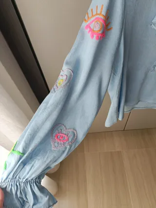 Blusa Basyco bordados colores talla única