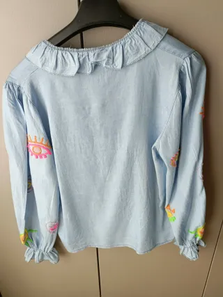 Blusa Basyco bordados colores talla única