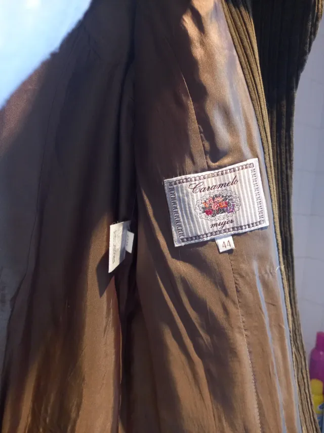 Chaqueta pana retro Caramelo verde