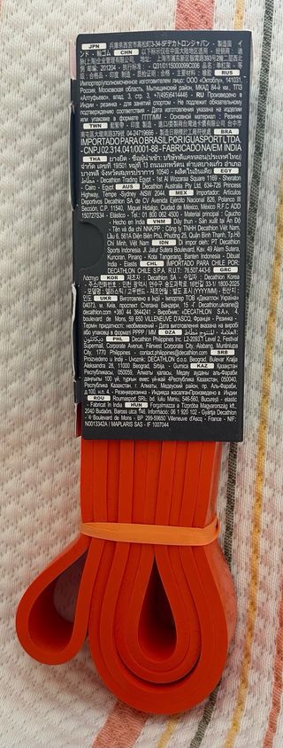 Cinta elástica deportiva naranja