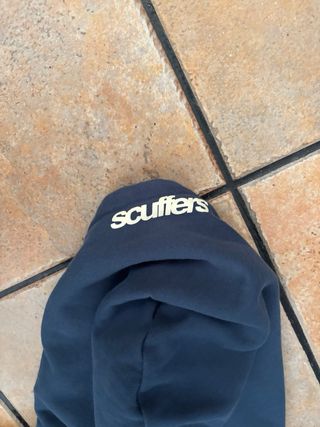 Sudadera Scuffers Azul con Rayas Blancas