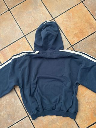 Sudadera Scuffers Azul con Rayas Blancas