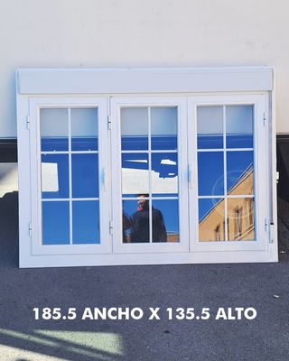 Ventana BLANCA 3 hojas abatibles y fija