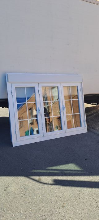 Ventana BLANCA 3 hojas abatibles y fija