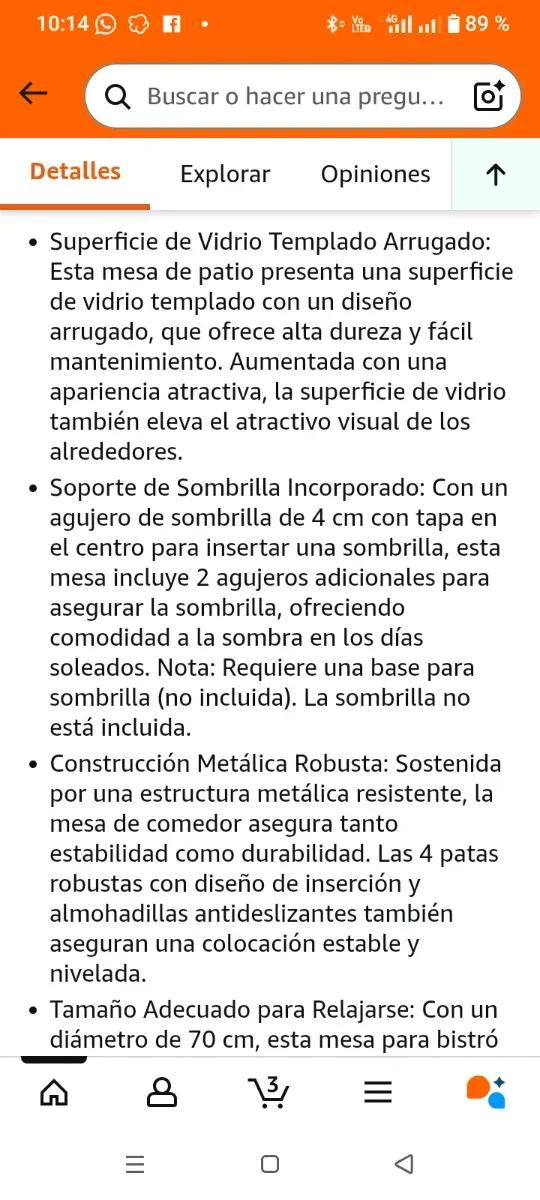 Tavolo rotondo da giardino in vetro temperato