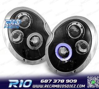 FAROS PARA MINI COOPER 01-06 OJOS ANGEL NEGROS