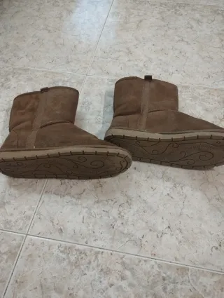 Botines ante marrón talla 38