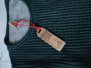 Maglione verde con toppe sui gomiti NUOVO