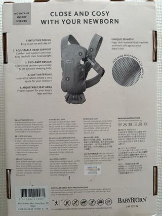 Mochila Portabebés BabyBjörn Azul