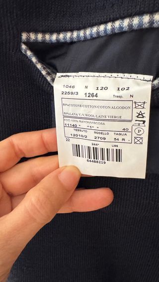 Blazer Boggi Milano Azul Talla L