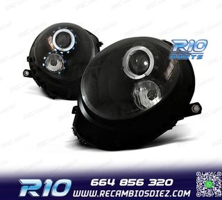 FAROS PARA MINI COOPER R56 R57 06-14 OJOS ANGEL FONDO NEGRO